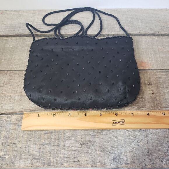 VINTAGE SIGNATURE STUDIO Zip Top Beaded Crossbody Evening Bag - Picture 6 of 10